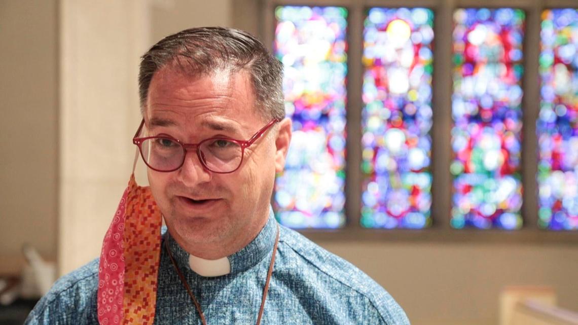 “Today we began part of our journey of repentance, as we placed a banner over the Lee image in our sanctuary,” said Rev. Duane Anders at Cathedral of the Rockies Boise First United Methodist Church. “If you reviewed everybody in this (stained glass) window, you would find it was an attempt in 1960 at inclusion,” he said. The window shows Confederate General Robert E. Lee standing with U.S. Presidents Abraham Lincoln and George Washington, and were “selected to show historic and ‘contemporary’ leaders of our nation,” according to research provided by the church. Church leadership will be placing a “We Repent” banner over a stained glass window of Confederate General Robert E. Lee in an event for media at 9 a.m. in the sanctuary. In the window, Lee is grouped with Presidents Abraham Lincoln and George Washington. The current sanctuary and all the stained glass windows of the Cathedral of the Rockies were installed in 1960. The removal process will hopefully beginning sometime this summer.