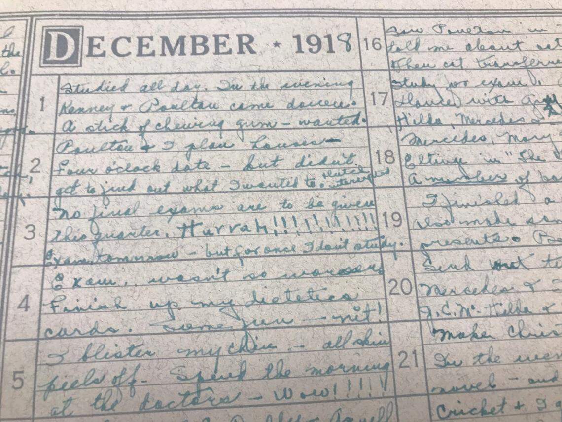 Actual passages from the diary of Esther Thomas, a University of Idaho student who was going to school during the Spanish flu of 1918.