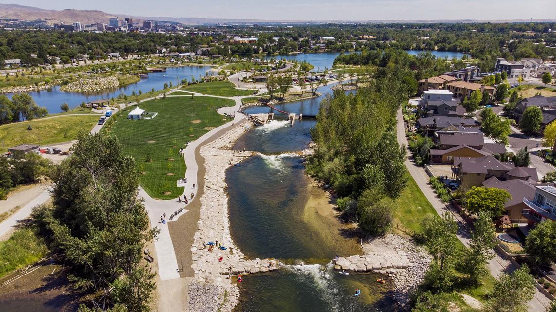 The Esther Simplot Park ponds are top left in this file photo.