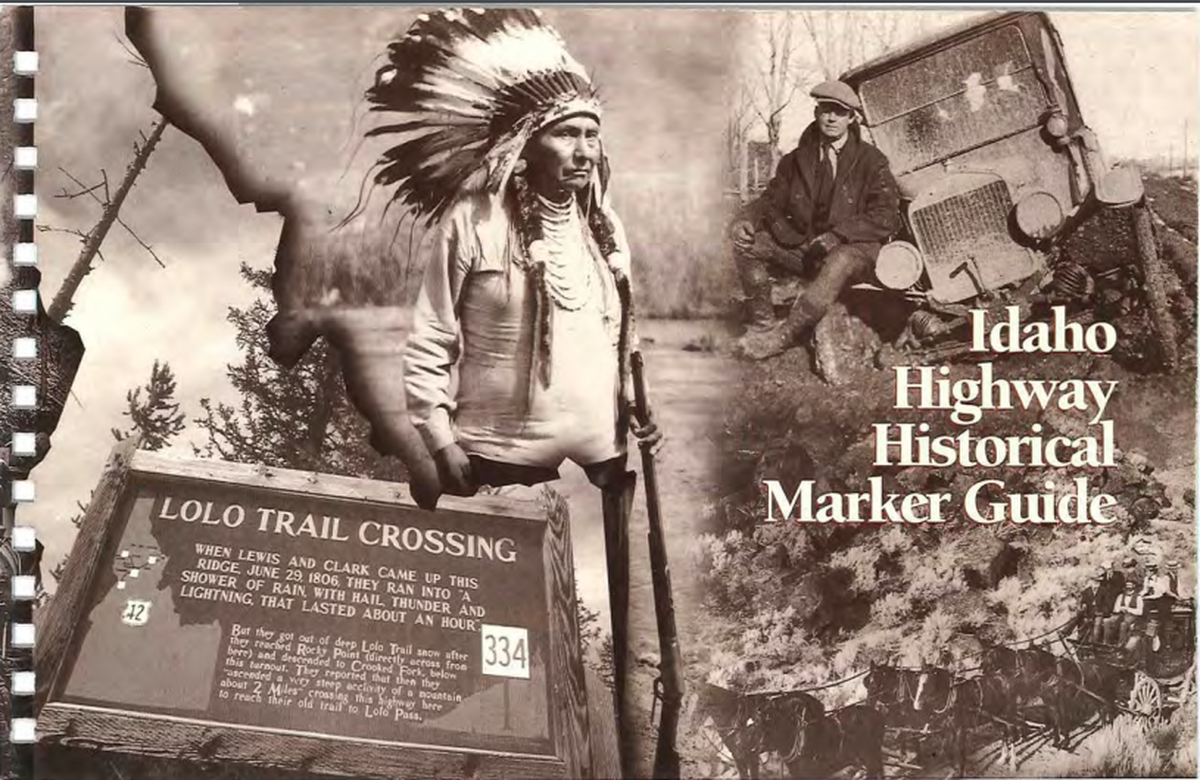 The handy guide book to Idaho historical markers published in the 1990s is now out of print, but you can see a pdf copy online at the Idaho State Historical Society website: https://history.idaho.gov/wp-content/uploads/2018/08/Idaho-Highway-Historical-Marker-Guide.pdf.