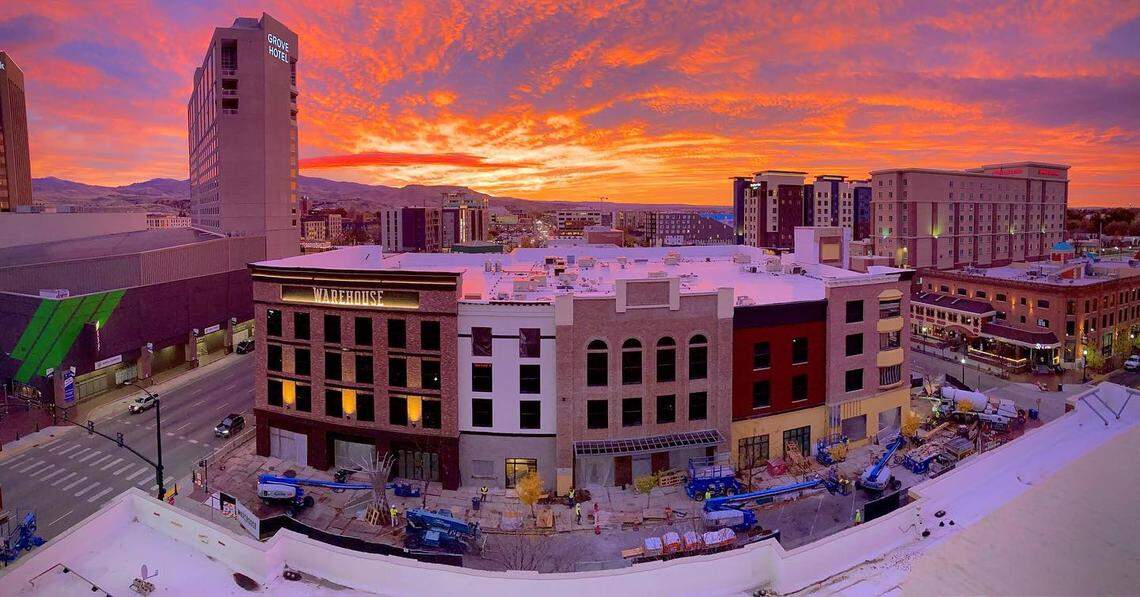 In this photo posted to social media in November 2021, The Warehouse Food Hall is shown preparing for a 2022 opening.