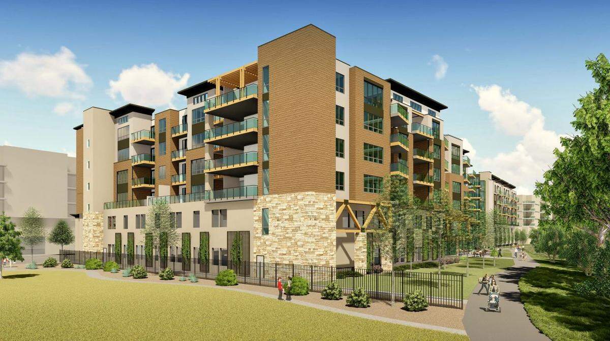 An artist’s rendering of the proposed Trapper’s Island development.