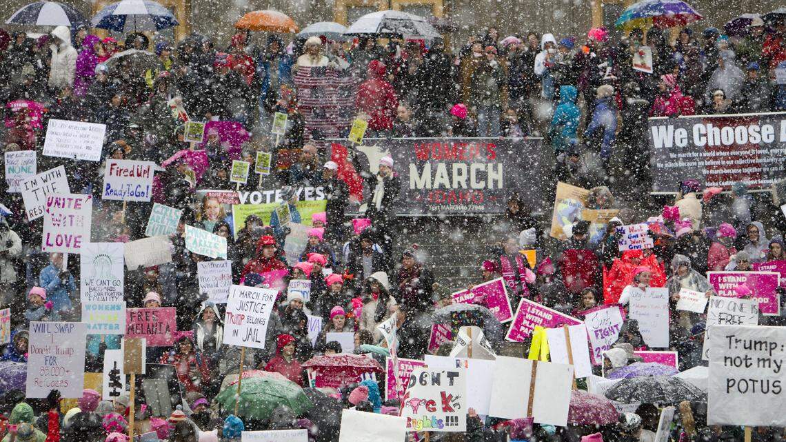 2017: Nearly 5,000 people joined the Women’s March on Idaho in Downtown Boise on Saturday, Jan. 21, 2017, alongside marches and rallies throughout the country.