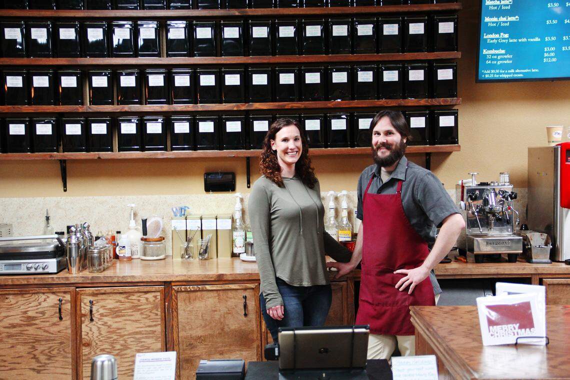 Ashley and Sage Potter are the owners of Potter’s Tea House, which opened in downtown Meridian a year and a half ago. They say they don’t know whether they’ll survive in downtown long enough to see Josh Evarts’ property go up.