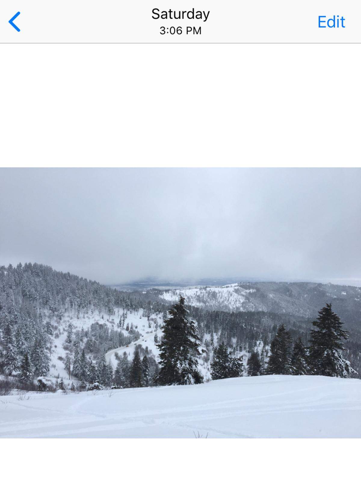 Alex Hoffman took this photo Saturday afternoon in the backcountry near Bogus Basin.