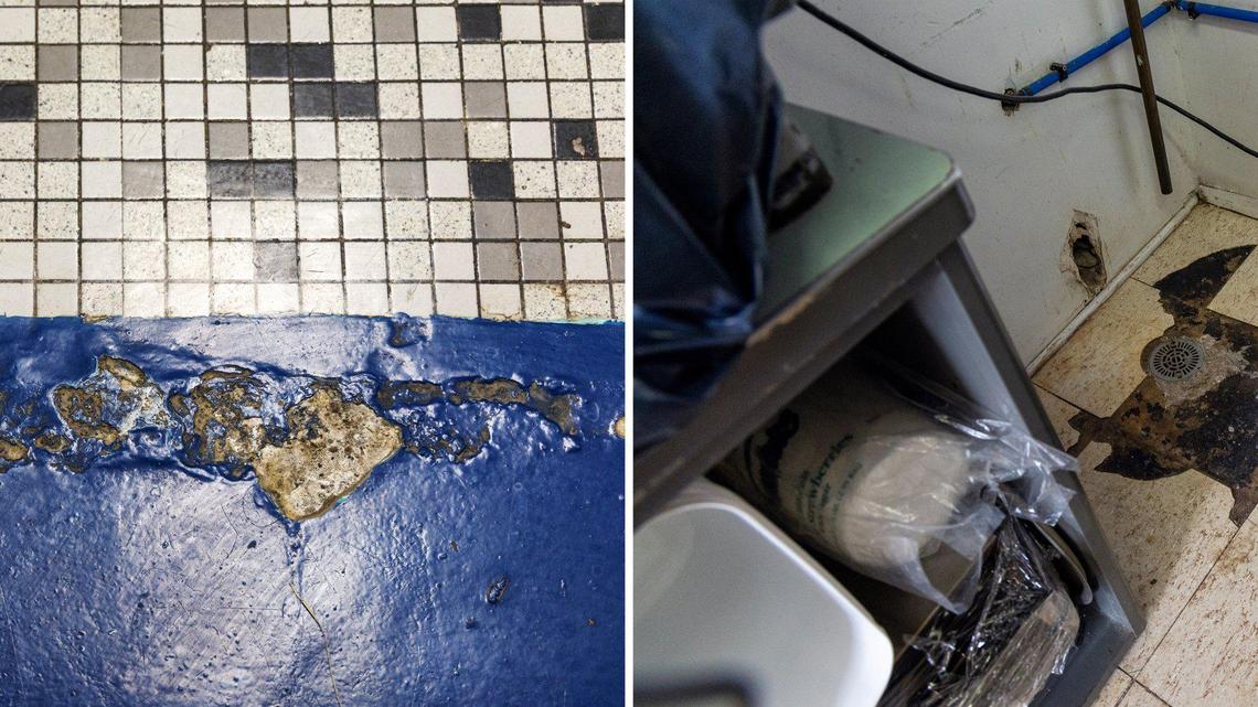 In Salmon’s elementary school, which is still in use, cracks have appeared in the floors and a drain in the kitchen occasionally backs up with sewage.