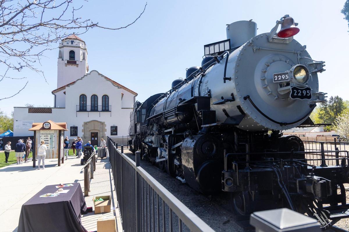 Engine 2295, known as Big Mike, is stationed outside of the Boise Depot.