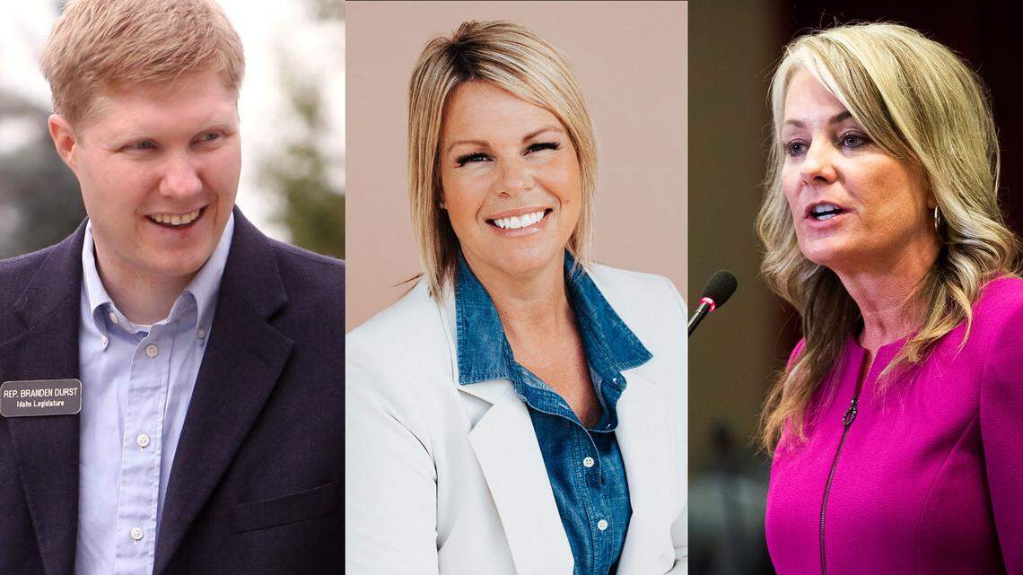 Branden Durst, left, Debbie Critchfield, middle, and Sherri Ybarra are all vying to become Idaho’s superintendent of public instruction and will face off in the GOP primary in May.