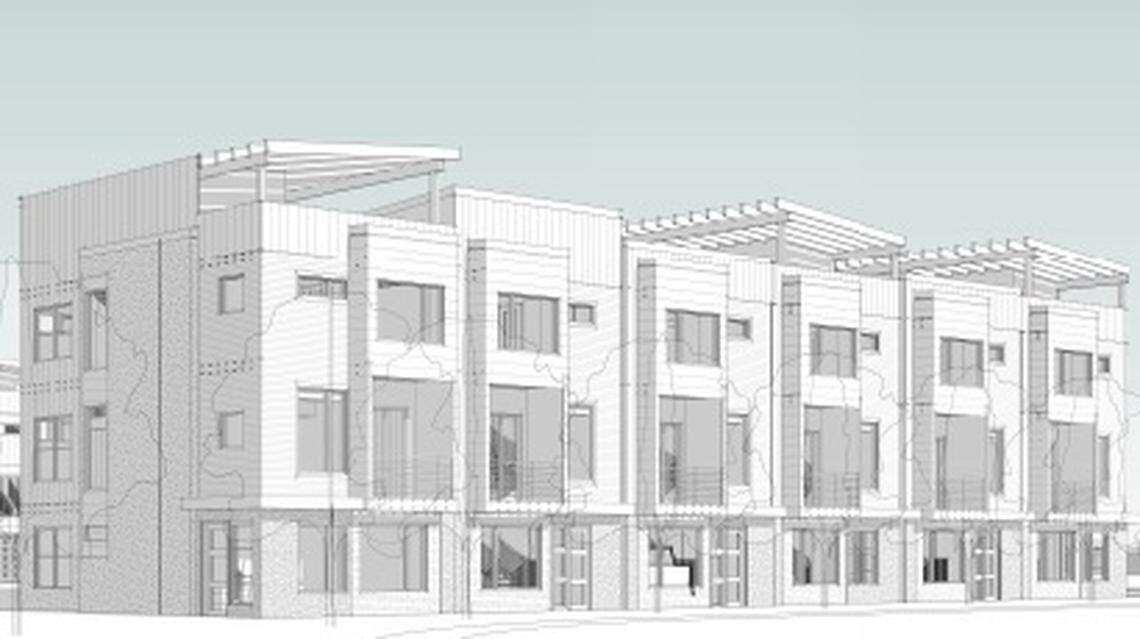 Chrysalis Architecture and Planning applied for a conditional use permit to build five three-story townhouses on 1.17 acres at the corner of West Boise Avenue and East Pennsylvania Street.