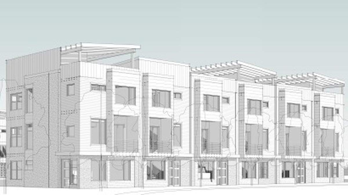 Chrysalis Architecture and Planning applied for a conditional use permit to build five three-story townhouses on 1.17 acres at the corner of West Boise Avenue and East Pennsylvania Street.