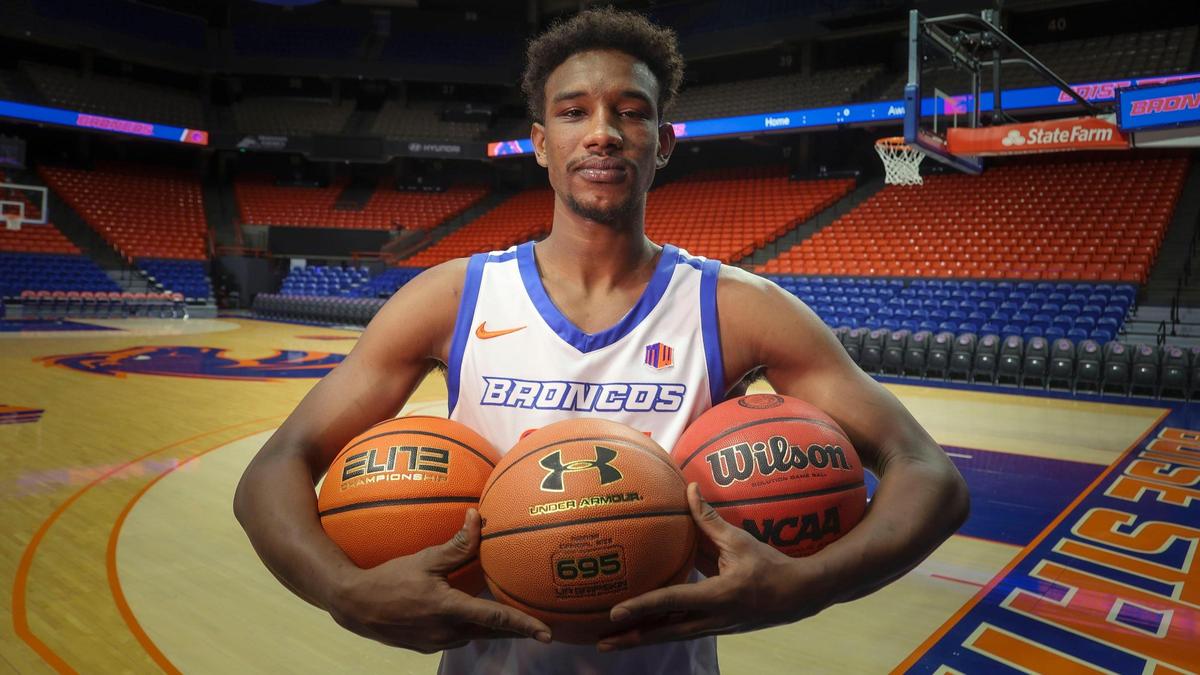 Mountain West basketballs vary from program to program depending on the school’s apparel contract. Senior forward Abu Kigab and the Boise State men’s basketball team use Nike basketballs.