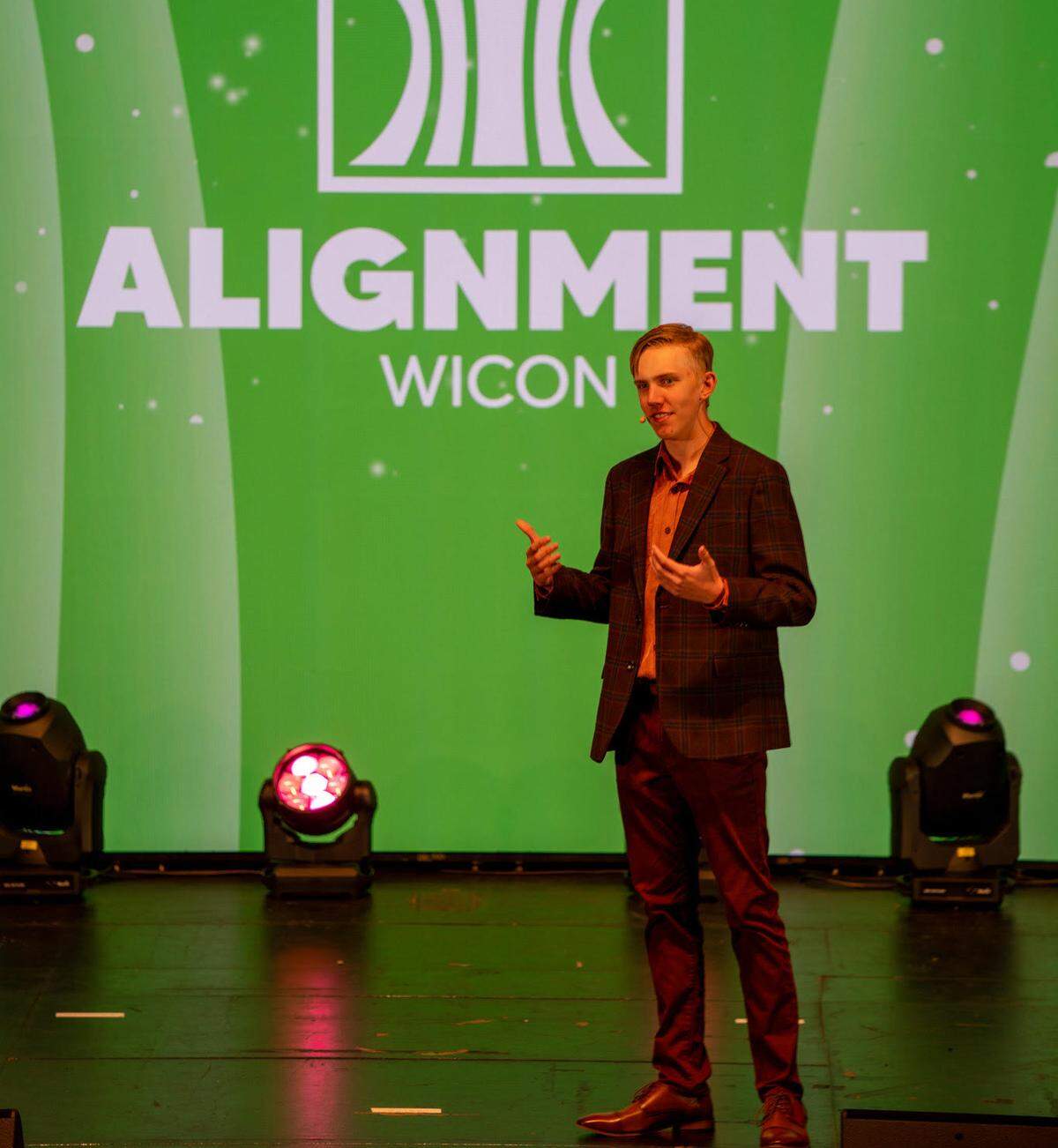 Luc Swensson said he has had to work to overcome a fear of public speaking.