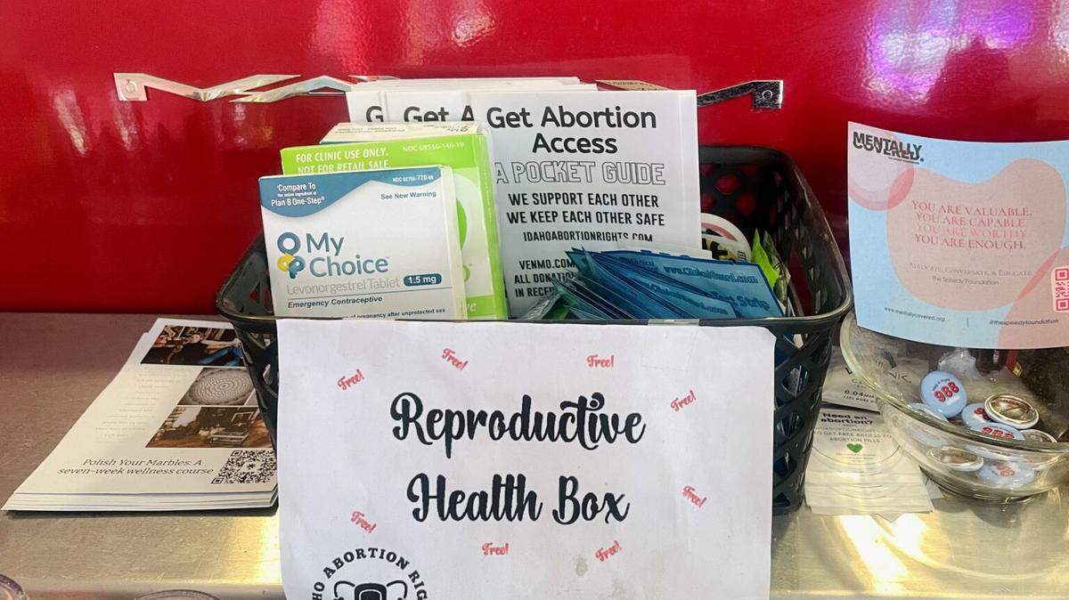 Flying M Coffee in Boise has a reproductive health box available for customers. It has free emergency contraception and other items provided by Idaho Abortion Rights.