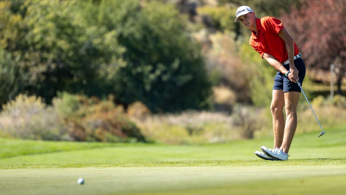 Boise’s Reid Piron was one of three Brave to finish inside the top 10 and lead Boise to the team title at the 6A District Three Boys Golf Tournament on Wednesday at BanBury Golf Course.
