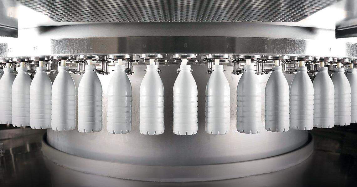 The milk processing equipment being added to Darigold’s Boise plant will fill plastic bottles with the company’s Fit milk. 