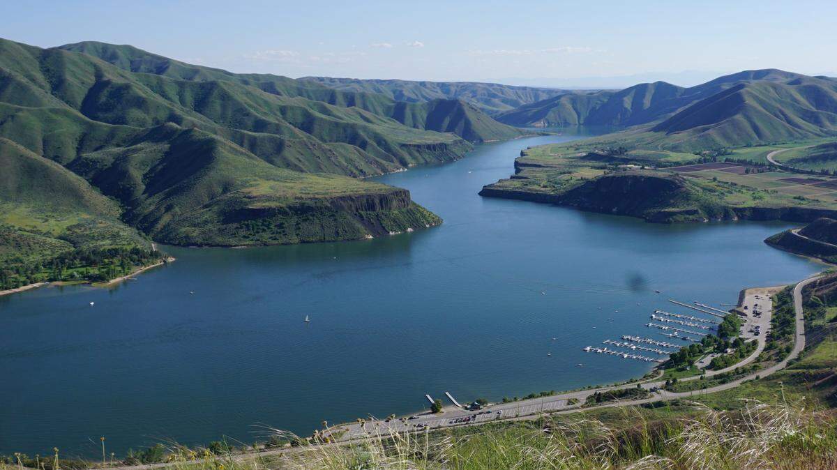 The Lucky Peak Reservoir is northeast of Boise.