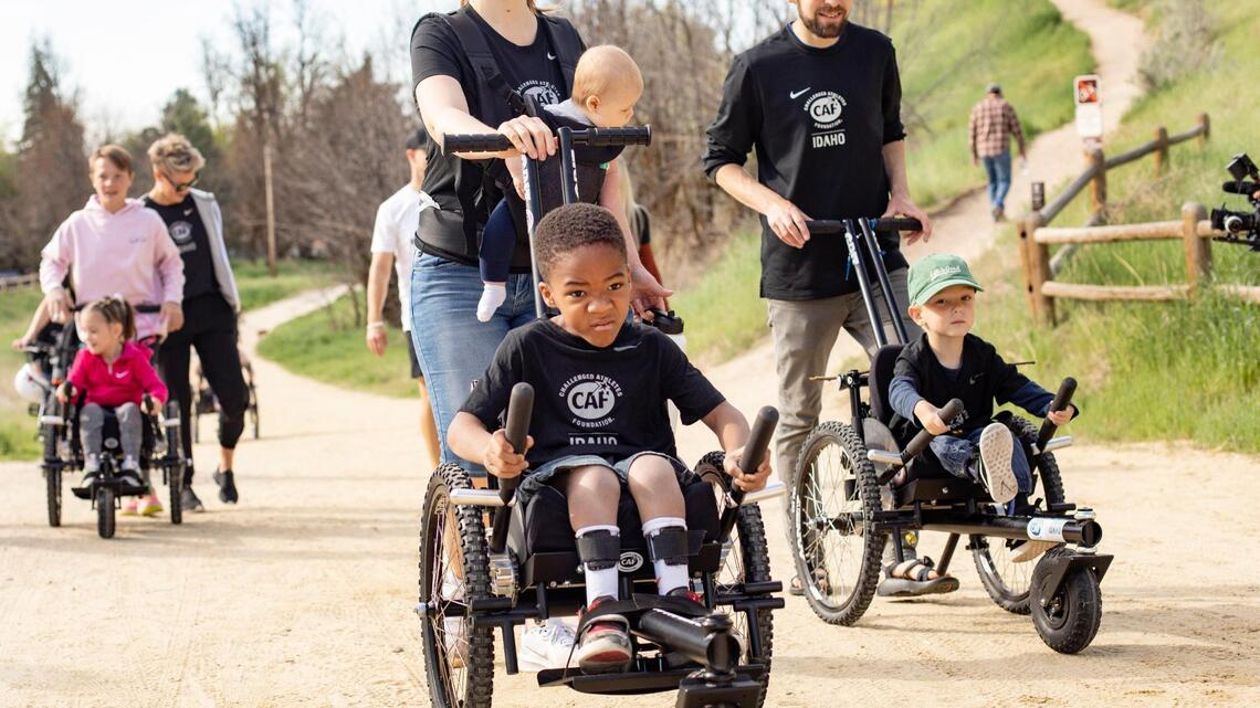 Idaho kids receive off-road wheelchairs that help them explore Boise trails