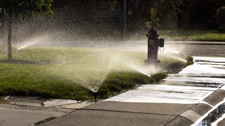 Some sprinklers in Boise miss the mark, water the pavement instead of the grass