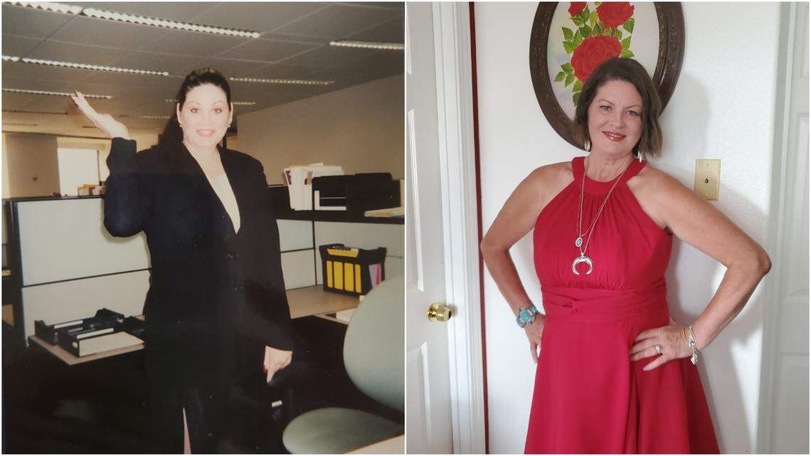 Wendi Young, of Marsing, left, from around the time of the Sept. 11, 2001, attacks, and Young today. Young was on the 42nd floor of 7 World Trade Center when the attacks happened.