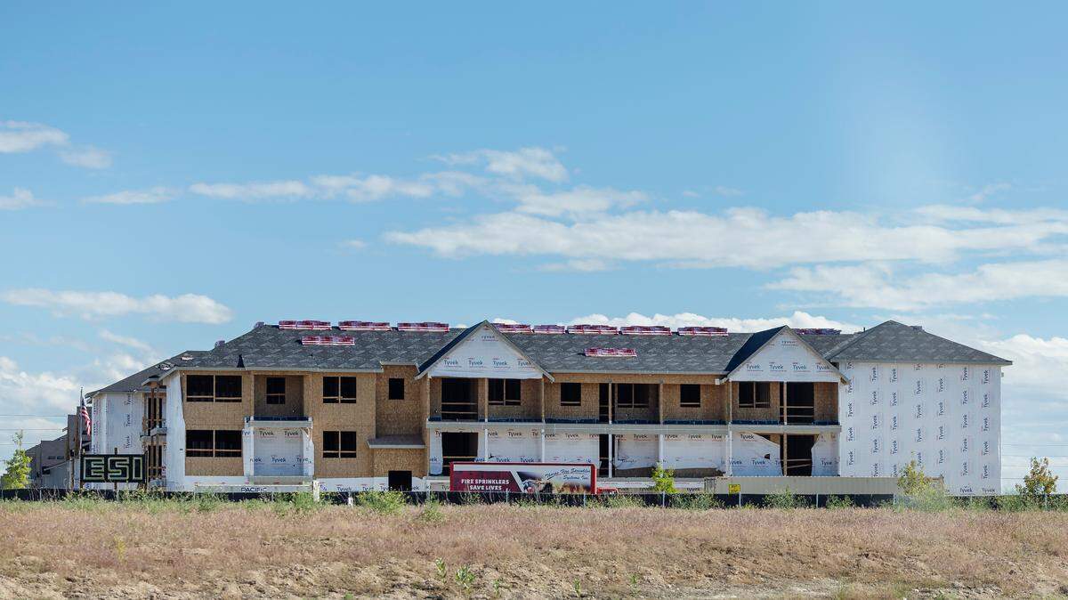 Meridian apartment buildings under construction off Overland west of Eagle Road. Amid continued regional growth, homeowners have seen more “normal” market activity with moderate value appreciation, said Ada County Assessor Rebecca Arnold.