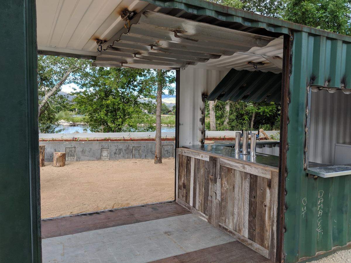 Nestled against the Boise River Greenbelt, this shipping container with beer and wine bar potential has drawn lots of interest from people passing by the 34th Street Market site.