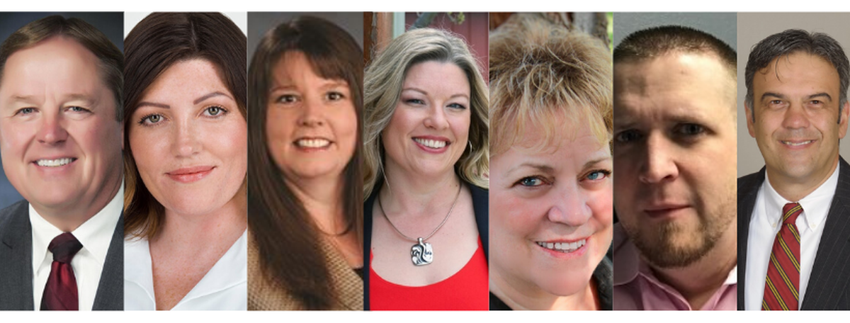 Brad Hoaglun, Elizabeth “Liz” Strader, Denise Hanson-LaFever, Jessica Perreault, Donna Lusignan, Joshua Valk and Jeffrey Miller are running for Meridian City Council.