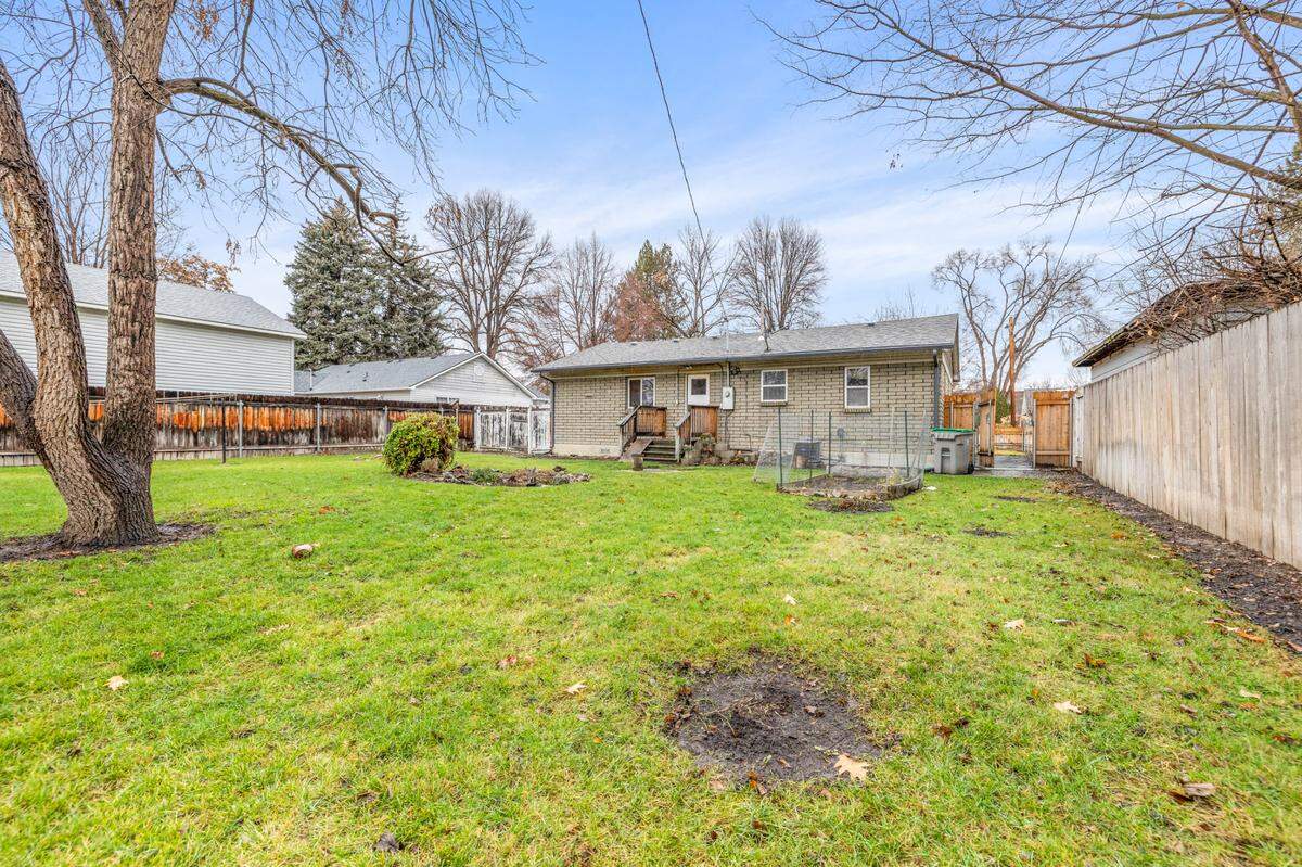 The Woody Drive home has an expansive backyard.