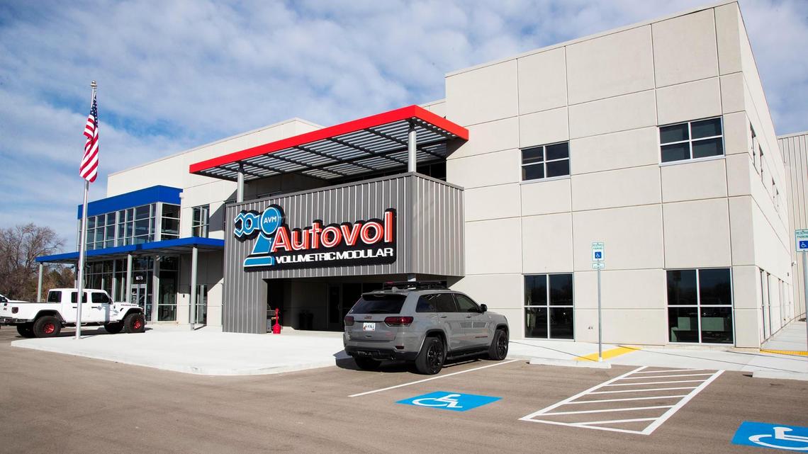 Autovol’s new automated manufacturing plant in Nampa produces modular housing units using robots.