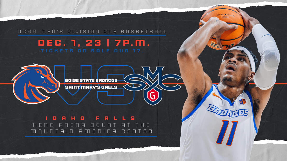 The Boise State men’s basketball team on Tuesday announced a neutral-site matchup with Saint Mary’s scheduled for Dec. 1 at Mountain America Center in Idaho Falls.