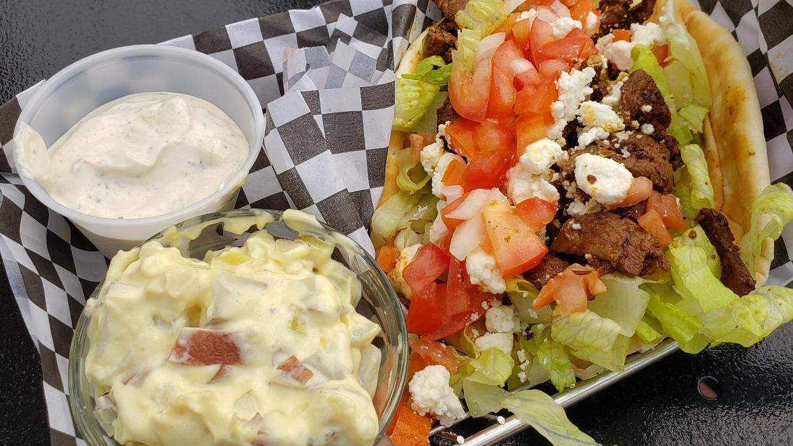 Stuffed with seasoned chopped beef from Snake River Farms, as well as fresh vegetables, the Idaho Beef Gyro at Zee’s Rooftop is not to be missed. The potato salad is an excellent side.
