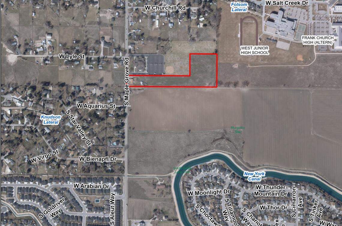 The proposed Crestgate Subdivision land sits just outside city limits.