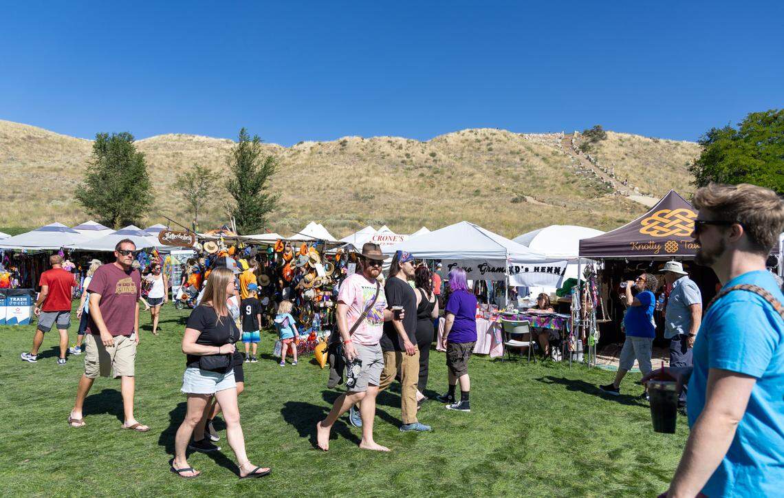 Hundreds attend the Hyde Park Street Fair held at Camel’s Back Park in Boise, Saturday, Sept. 16, 2023.