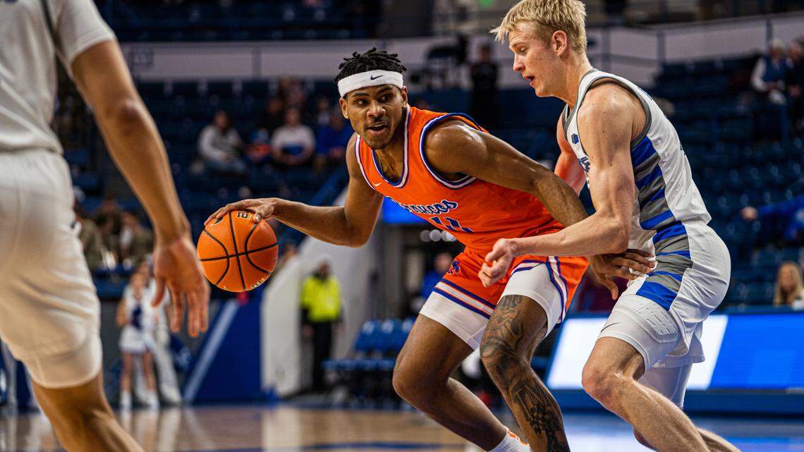 Chibuzo Agbo and the Boise State men’s basketball team defeated Air Force 59-52 on Tuesday at Clune Arena in USAFA, Colorado.