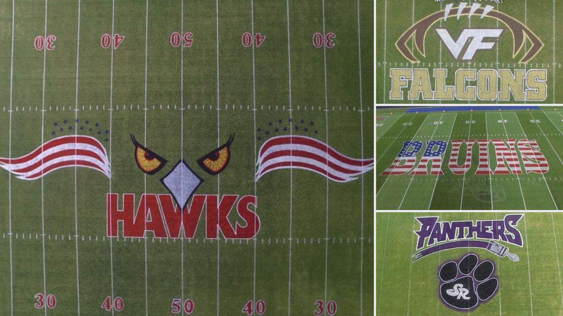 Fields painted by Twin Falls resident Nathan Bishop. Clockwise from top left, Canyon Ridge, Vallivue, Twin Falls and Snake River.