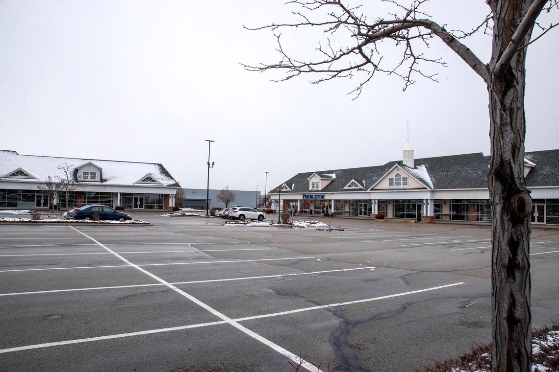 Most of the vacancies at Boise Outlets outdoor mall are on the west side, where parking space is an overwhelming commodity.
