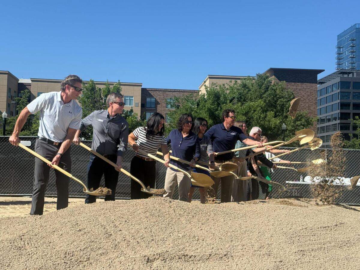 CCDC staff and partners break ground at 1010 Jefferson on Thursday, July 16.