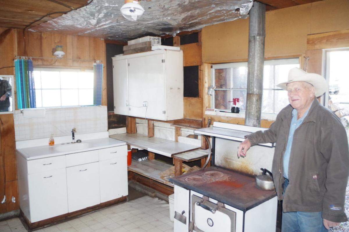 Melvin Gill at the family’s cow camp high in the mountains above the Salmon River and Hells Canyon.