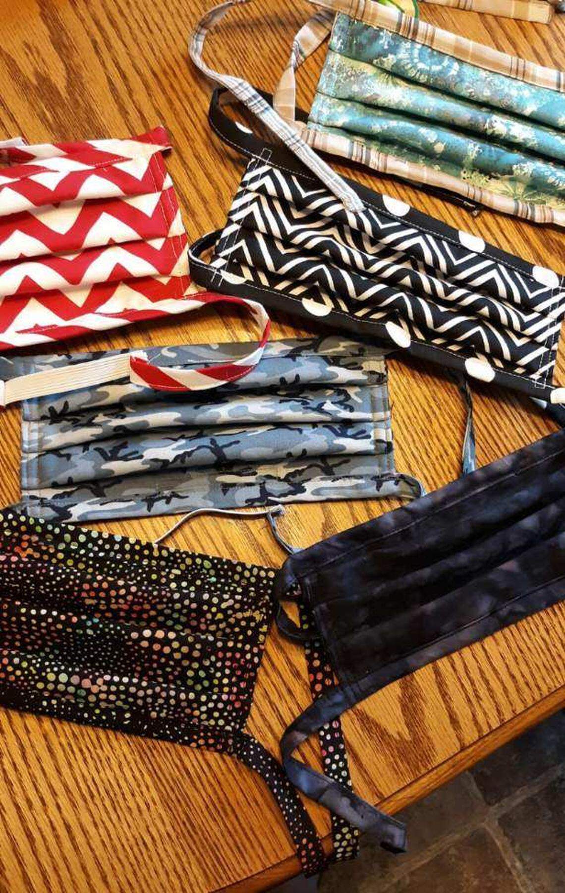 The inmates of the North Idaho Correctional Institution in Cottonwood, Idaho, made these masks amid the coronavirus pandemic. The Idaho Department of Correction hopes to make at least 30,000 masks.