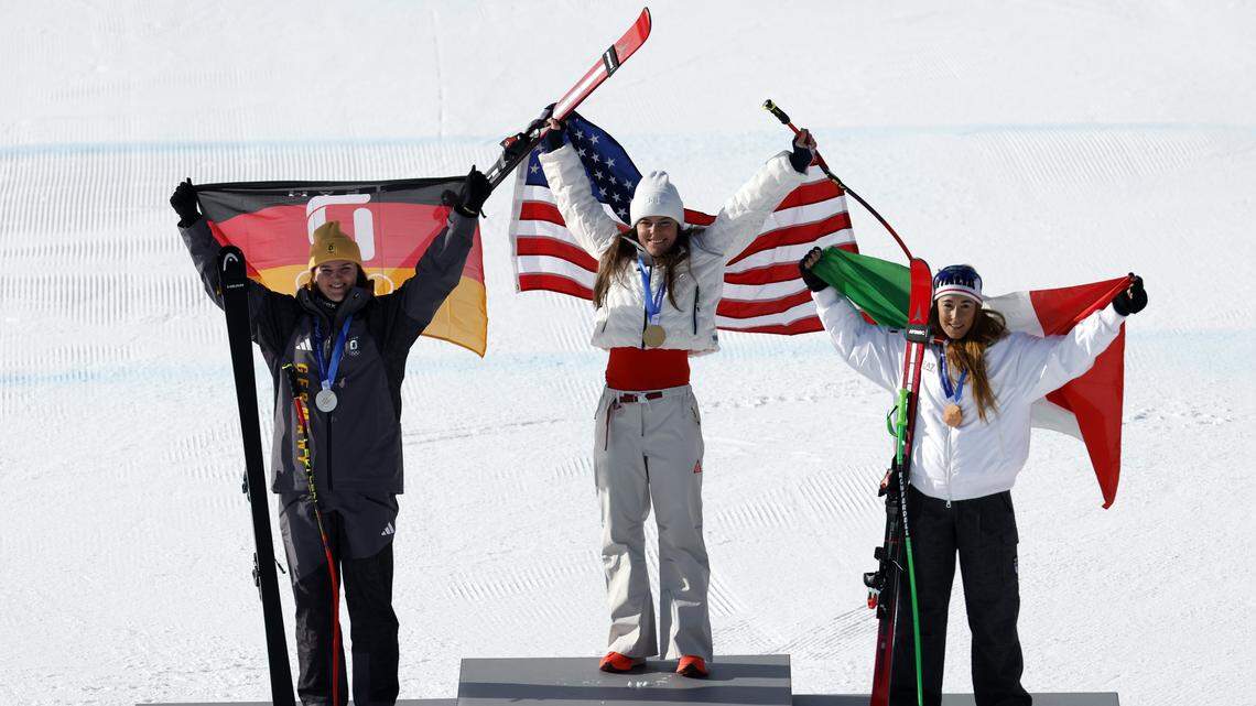 WWU alum, gold medalist Breezy Johnson, savors special moment after Super-G crash
