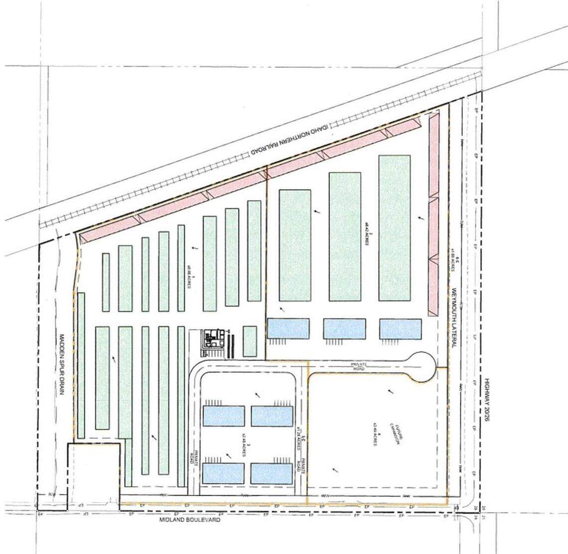 James Gibson of Eagle has applied to build a self-storage business at the southwest intersection of Highway 20/26 and Midland Boulevard.