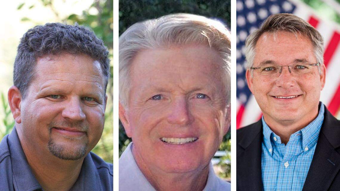 Jason Pierce, Stan Ridgeway and Christopher Hadden are running for mayor in Eagle.