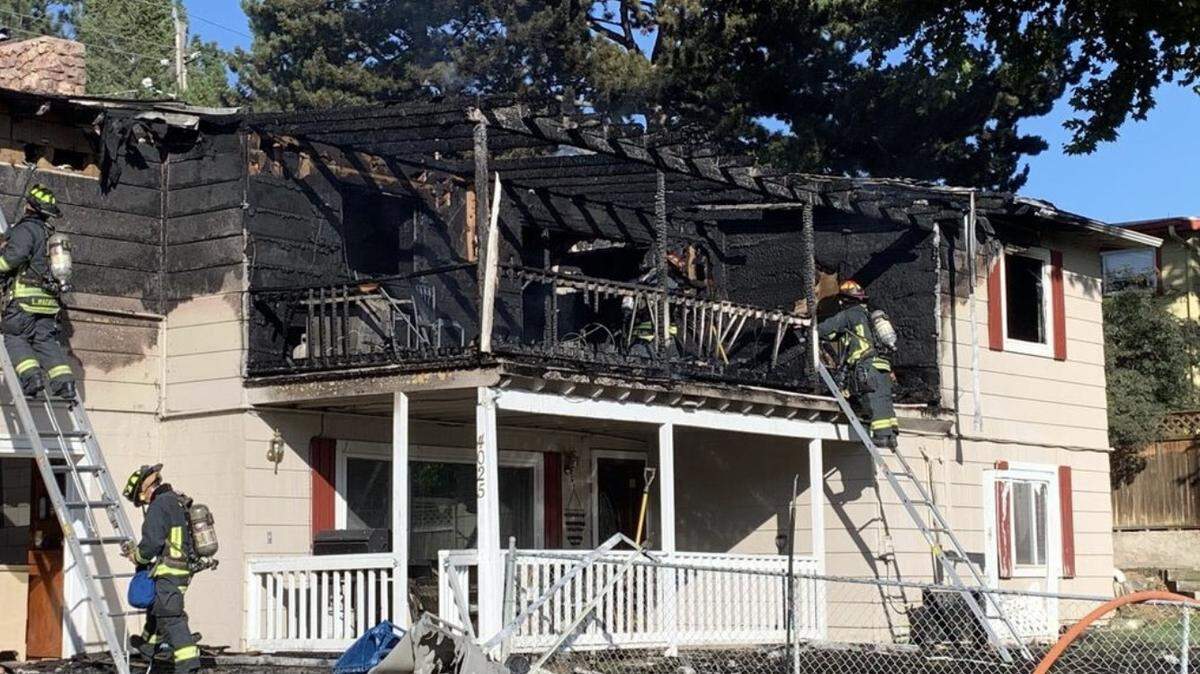 Boise firefighters were called to a report of a house fire on Hill Road just before 6 p.m.