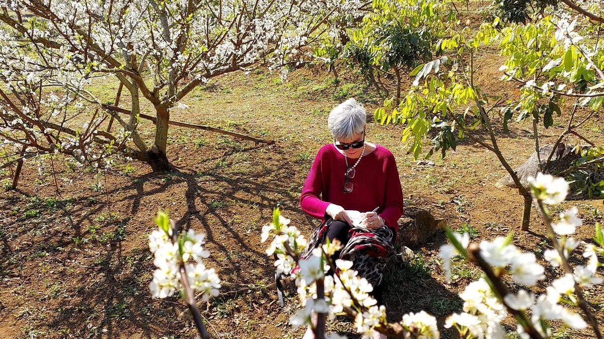 Nancy Napier visits the Plum Valley northwest of Hanoi, Vietnam, in January. Napier has traveled to Vietnam many times in her role as as a member of the faculty at the College of Business and Economics at Boise State University. This time, she visited as a tourist.