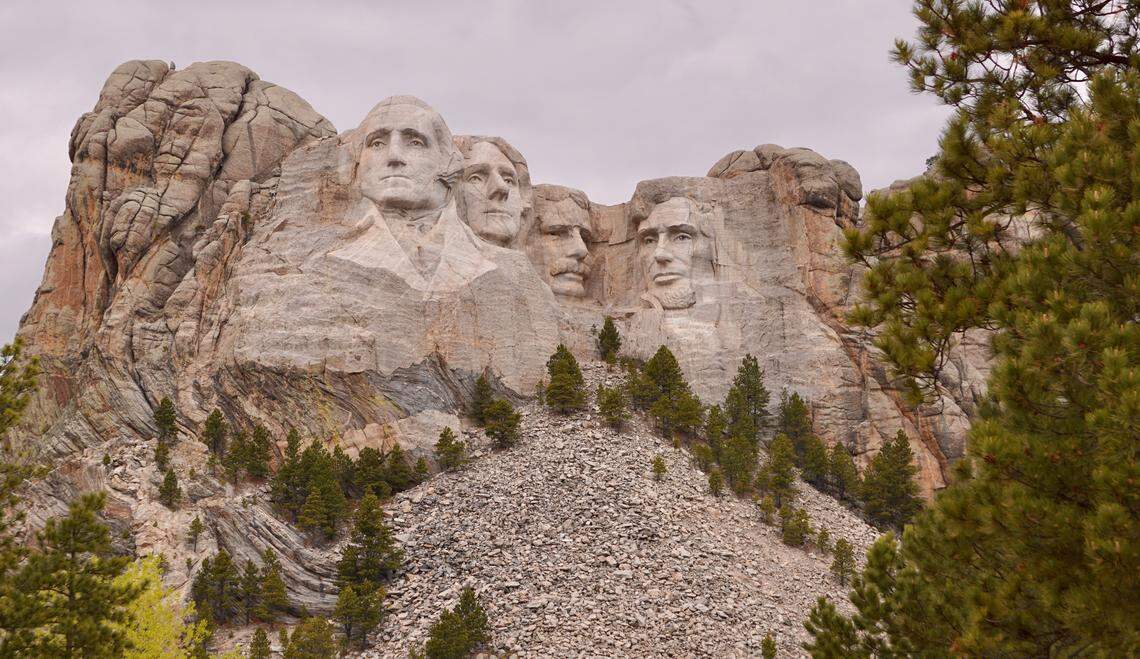 Mount Rushmore National Memorial near Rapid City, S.D., is a popular summer tourist attraction.