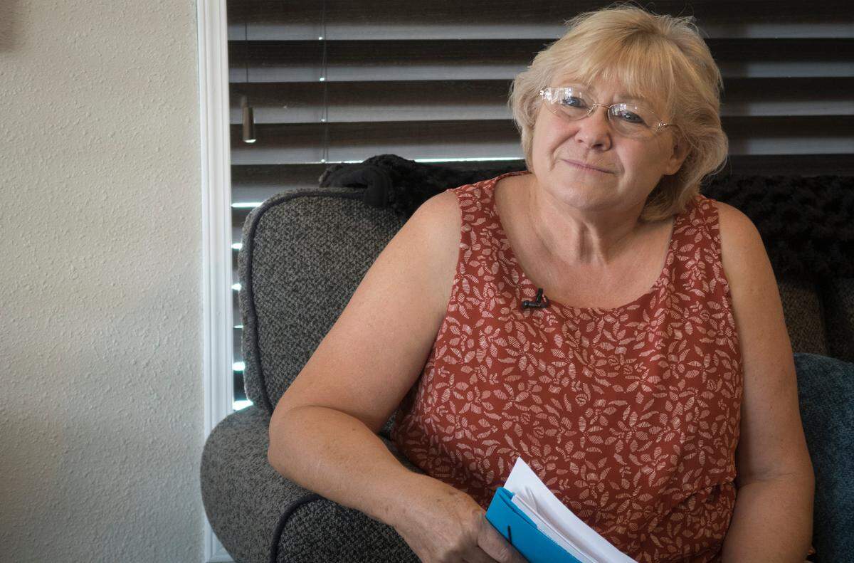 Bonnie Hardey is a retired nurse who is leading the charge against a truck terminal proposed for a vacant lot next to the Blue Valley mobile home park where she lives. She leads a newly formed neighborhood association that seeks to protect the community if industrial development comes nearby, as the city hopes.