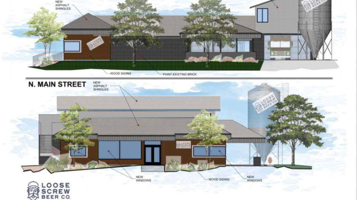 Loose Screw Beer Co. plans to move its beer production, taproom and event space to a new location at 105 E. Carlton Ave. in Meridian. Here’s a rendering of the proposal.