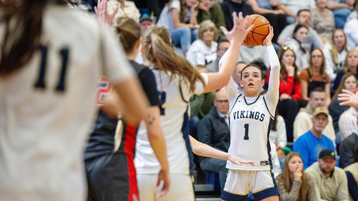 Middleton junior Zoey Blackwell, right, was voted the co-player of the year in the 5A SIC by the league’s coaches.