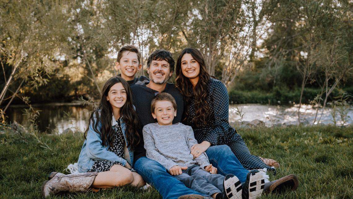 The Coulter family of Melba, with Gianna, 13, at left, dad and mom Logan and Mehri and her two brothers Heston and Callum. Gianna has been diagnosed with PANS.