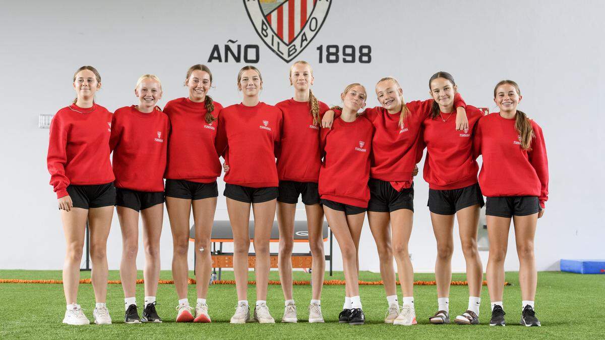 A group of girls from the Athletic Club women’s youth team. The team traveled to Boise for the first time in 2025 to experience Jaialdi. 