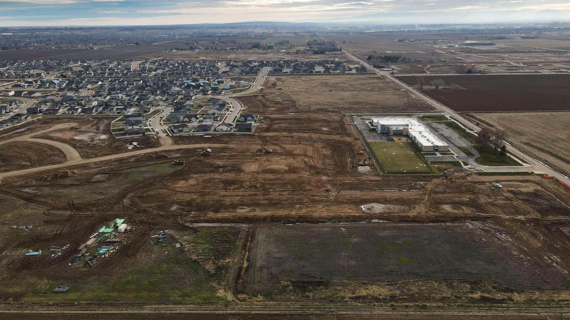 Northwest areas of Meridian are mostly undeveloped farmland. This area just south of U.S. 20/26 (Chinden Boulevard) will soon be transformed as work on Phase 2 of the Idaho 16 extension to Interstate 84 begins.